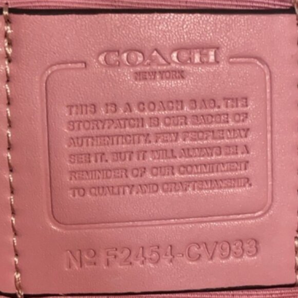COACH Teri Shoulder Bag In Signature Canvas CV933 Dusty Pink - Picture 9 of 9